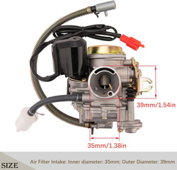 50CC Carburetor 4 Stroke GY6 High Performance 139QMB Carburetor for 49cc 50cc Scooter Moped PD18J Carb Engine, 50 cc Carburetor, 50cc Moped Carburetor + Intake Manifold