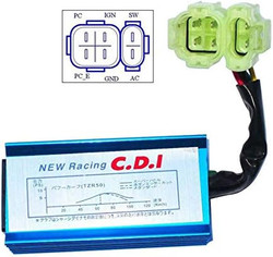 High Performance Racing Ignition Coil for GY6 50cc 150cc 125cc ATV Moped Scooter Parts with 6 Pin CDI 3 Electrode Spark Plug - Scooter Ignition Coil Moped Performance