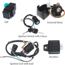 Wire Harness Complete 6 Coil Stator CDI Wiring Harness for 49cc 50cc 70cc 90cc 110cc 125cc 150cc GY6 Taotao Kazuma Baja ATV Dune Buggy Go Kart Scooter Pit Bike Quad Moped 4 Stroke Engine Harness