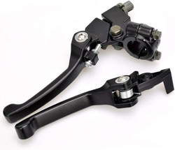 Folding Clutch Lever with Perch Brake Lever Black Hand Grips for Apollo RFZ RFZ 125cc TaoTao SSR Thumpstar 50cc 125cc 150cc 7/8" Handble Bar Xmotos Kayo Stomp Atomik Pit Dirt Bike Enduro Motocr