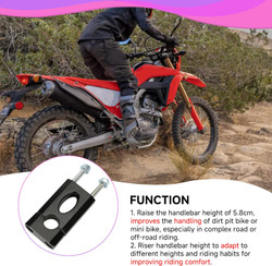 Mini Bike Handlebar Risers 7/8 22mm Bike Handlebar Mount Clamp for Coleman BT200X CT200U-EX Trailmaster MB200 Mega Moto 80 105 Razor MX650 Apollo SSR 110 125cc Dirt Pit Bike Motorcycle Parts
