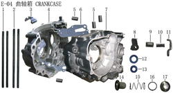 Lifan KP200 Right crankcase assembly(Image #04)
