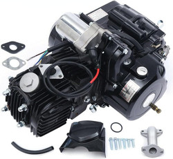 125cc 4 Stroke Engine Motor Replacement Kit, Electric Start Engine Motor, Air Cooled Semi Auto Transmission W/Reverse Engine for 125cc All Sizes of Karts and ATV