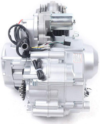 125CC 4-Stroke Semi Auto Engine Motor, 4 Speed ATV Quad Engine Motor Complete Kit, Single Cylinder Air-Cooling Motor w/Reverse Electric Starter for Go Kart, Dirt Bike, ATV, Pit Bike and More