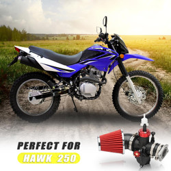 PE30 Carburetor for Hawk 250 Dirt Bike, with Air Filter Intake Manifold Connector, Hawk250 Carb upgrade Performance Enhancement