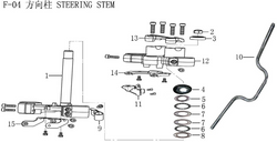 Lifan KP200 Headlight Guard Rear Panel Mounting Bracket Assembly (Image #14)