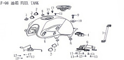 Lifan KP200 Install rubber sleeve in front of fuel tank (Image #02)