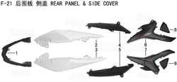 Lifan KP200 Right side cover decorative panel (Image #09)
