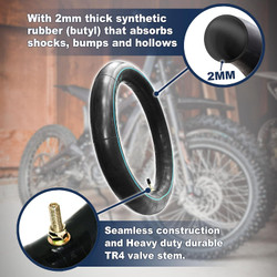 70/100-19 (2.75/3.00-19, 80/100-19) 19" Heavy Duty E-Bike Electric Dirt Bike Inner Tube - 2 mm Reinforced Thickness-TR4- Fits Most 3.00-19 MX Tires, Surron LightBee X, UltraBee, Talaria