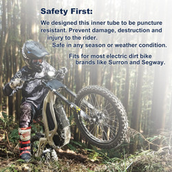 70/100-19 (2.75/3.00-19, 80/100-19) 19" Heavy Duty E-Bike Electric Dirt Bike Inner Tube - 2 mm Reinforced Thickness-TR4- Fits Most 3.00-19 MX Tires, Surron LightBee X, UltraBee, Talaria
