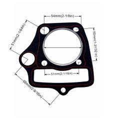 125cc Chinese Engine Cylinder Head Stator Clutch Intake Gasket Seal Kit for ATVs Mini Jeep Dirt Bikes Go Karts Gasket Set for 125cc SSR Apollo Boom Vader X-Pro Lifan Made in China