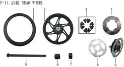 Lifan Kpr200 Rear Hub Assembly(Image #02)