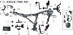 Lifan Kpr200 Rear panel bracket assembly (Ecu)(Image #01)