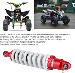 Shock Damper, 330mm Universal Rear Shock Absorber 13in Heavy Duty Steel Adjustable Spring Damper Damping for Pit Quad Mini Dirt Bike ATV Mountain Bike
