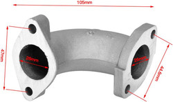 Intake Manifold 56-2 Inlet Gasket 26mm for XR50 CRF70 KLX BBR Apollo Thumpstar VM22 26mm Carburetor Tao Tao Zongshen Lifan YX 125cc 140cc Engine Thumpstar Atomic Pit Dirt Bike