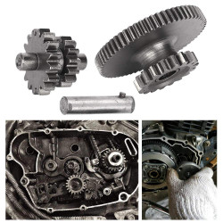 Starter Gear, 17T Engine Starter Reduction Gear Kit Fit for Motorcycle 150CC 200CC 250CC CG125 CG200 CG250