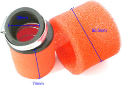 JRL Red Foam Air Filter Cleaner For 70 110 125cc ATV Mini Motocross Dirt Pit Bike