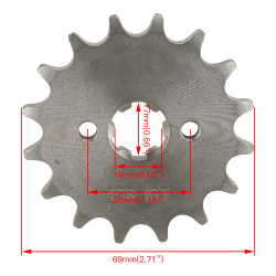 428 16T 17mm Motorcycle Front Engine Sprocket for 50cc 70cc 110cc 125cc 140cc 160cc Honda TaoTao Roketa Coolster Sunl Lifan Chinese ATV Quad Dirt Bike