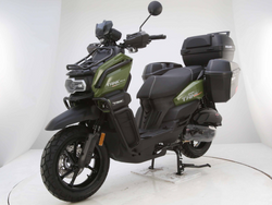 New Army-Style Tank 200 EFI Deluxe Scooter – Bigger Tires & Bluetooth - Fully Assembled and Tested