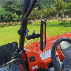 UTV Phone Mount with Waterproof Protector, 360 Degree Adjustable UTV Holder, Compatible with 1.5-2inch Roll Bar，UTV SXS/Polaris RZR 900 1000 XP/Can-am for 4.0"-6.3" Cell Phone