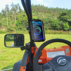 UTV Phone Mount with Waterproof Protector, 360 Degree Adjustable UTV Holder, Compatible with 1.5-2inch Roll Bar，UTV SXS/Polaris RZR 900 1000 XP/Can-am for 4.0"-6.3" Cell Phone