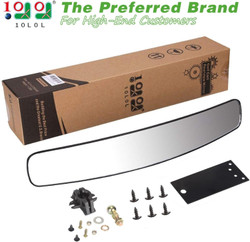 Universal Adjustable Golf Cart Panoramic Rear View Mirror, Rotatable 270 Rotation 16.5"Wide Angle Full Rearview Golf Cart Mirror for EZ Go, Club Car, Yamaha
