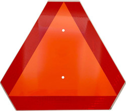Slow Moving Vehicle Sign,Slow Moving Vehicle Triangle Sign,Aluminum 14"x16"3M Reflective for Golf Cart