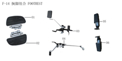 Lifan Lf250-D Front Left Foot Rest Assembly(Image #02)