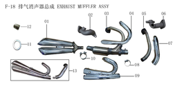Lifan Lf250-D Rear Exhaust Pipe(Image #02)