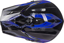 Youth & Kids Dirt Bike Helmets Motocross ATV Dirtbike BMX MX Offroad Full Face Motorcycle Helmet, DOT Approved Model 128YS (Blue Black, Youth-Large)