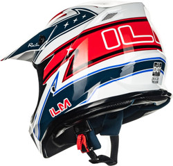 Youth & Kids Dirt Bike Helmets Motocross ATV Dirtbike BMX MX Offroad Full Face Motorcycle Helmet, DOT Approved Model 128YS (Blue Black, Youth-Large)