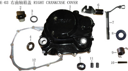 Lifan X-Pect Engine Right Crankcase Cover Assembly(Image #01)