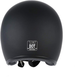 Adult Motorcycle 3/4 Open Face Helmet with Visor Cafe Racer Cruiser DOT Approved S M L XL