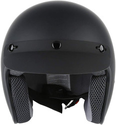 Adult Motorcycle 3/4 Open Face Helmet with Visor Cafe Racer Cruiser DOT Approved S M L XL