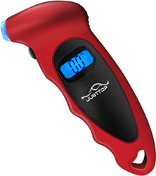 Digital Tire Pressure Gauge, 150PSI 4 Setting for Cars, Trucks and Bicycles, Backlit LCD and Anti-Skid Grip for Easy and Accurate Reading