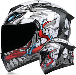 Unisex-Adult Full Face Motorcycle Helmet DOT Approved Motorbike Moped Street Bike Racing Crash Helmet with Graphic
