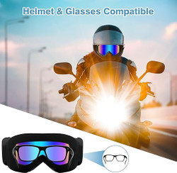 New Dirt Bike Goggles, Motorcycle Goggles 2 Pack ATV Goggles Riding Goggles Ski Goggles Windproof Glasses Racing Goggles