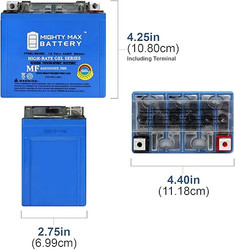 Mighty Max Battery YTX5L-BSGEL - 12V 4Ah, 80 CCA Maintenance-Free GEL Motorcycle Battery