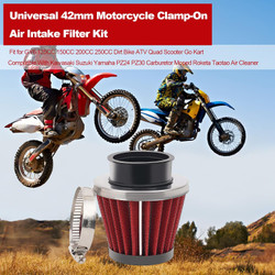 2PCS 42mm Universal Air Filter for GY6 125CC-250CC Dirt Bike, ATV, Quad, Go Kart, Moped & Motorcycle