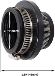 44mm Universal Motorcycle Air Filter for 2-Stroke Dirt Bike, GY6 Engines, Mini Motor, ATV, Scooter, Go Kart & Moped