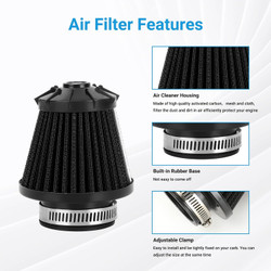 35mm (1-3/8") Air Filter Compatible with TaoTao, Coolster, 50cc-125cc Dirt Bikes, ATVs, and Go-Karts