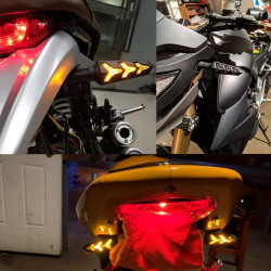 Motorcycle Indicators Flowing Turn Signal Lights Y Shape LED Bulbs For Motorbike Scooter Off Road (DC-12V)
