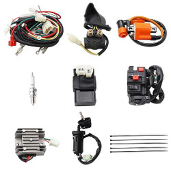 ATV Electric AC Wiring Harness Kit with Full Copper Wire for Lifan Loncin Zongshen YX 150CC 200CC 250CC 300CC Engine Go Kart ATV Pit Dirt Quad Bike