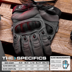 Tactical Shooting Hard Knuckle Gloves for Men and Woman with Touchscreen Fingers - Durable and Comfortable Hand-Gear for Outdoor Work Shooting and Hunting