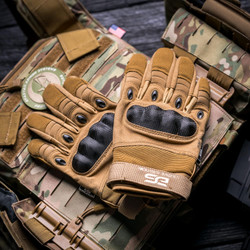 Tactical Shooting Hard Knuckle Gloves for Men and Woman with Touchscreen Fingers - Durable and Comfortable Hand-Gear for Outdoor Work Shooting and Hunting-Black