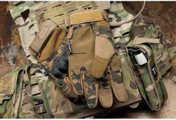 Tactical Shooting Hard Knuckle Gloves for Men and Woman with Touchscreen Fingers - Durable and Comfortable Hand-Gear for Outdoor Work Shooting and Hunting-Camouflage-Hard Knuckle
