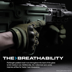 Tactical Shooting Hard Knuckle Gloves for Men and Woman with Touchscreen Fingers - Durable and Comfortable Hand-Gear for Outdoor Work Shooting and Hunting-Green