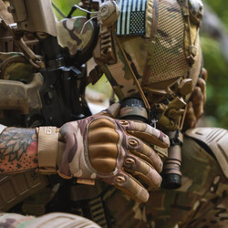 Tactical Shooting Hard Knuckle Gloves for Men and Woman with Touchscreen Fingers - Durable and Comfortable Hand-Gear for Outdoor Work Shooting and Hunting-MULTICAM