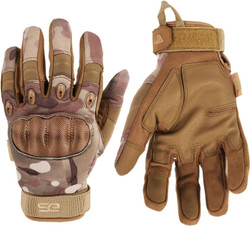 Tactical Shooting Hard Knuckle Gloves for Men and Woman with Touchscreen Fingers - Durable and Comfortable Hand-Gear for Outdoor Work Shooting and Hunting-MULTICAM