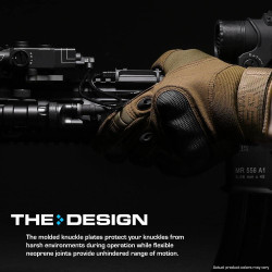 Tactical Shooting Hard Knuckle Gloves for Men and Woman with Touchscreen Fingers - Durable and Comfortable Hand-Gear for Outdoor Work Shooting and Hunting-TAN